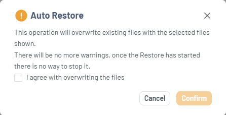 HostGator Portal - Website Tab Manage Xcitium View Backup History Restore Option - File Restore