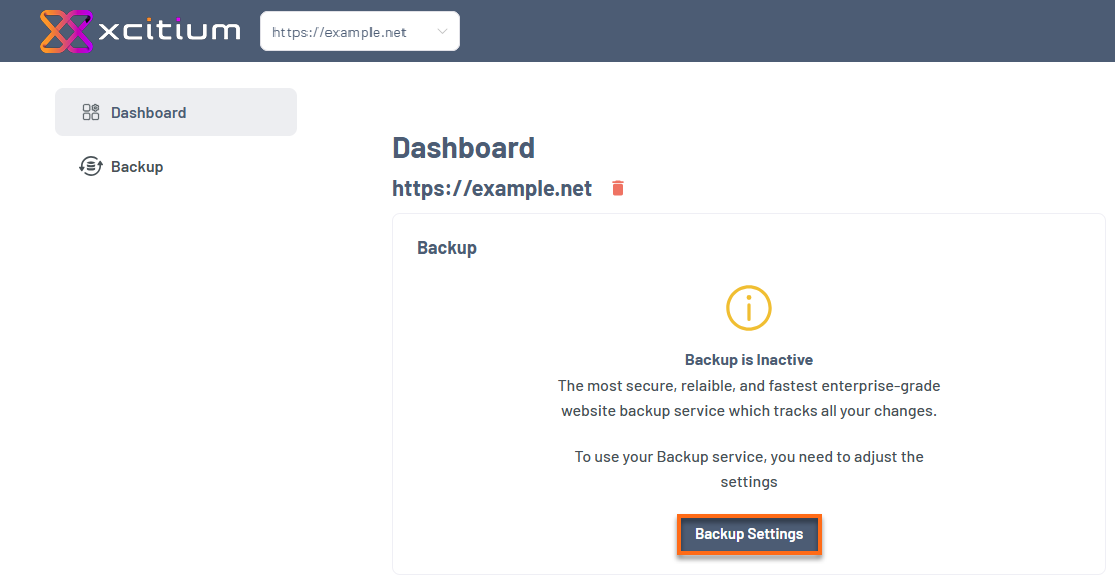 HostGator Portal - Xcitium Dashboard Add new site