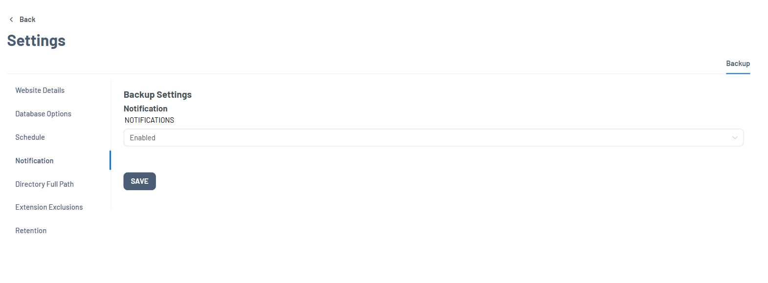 Xcitium Settings tab - Notifications