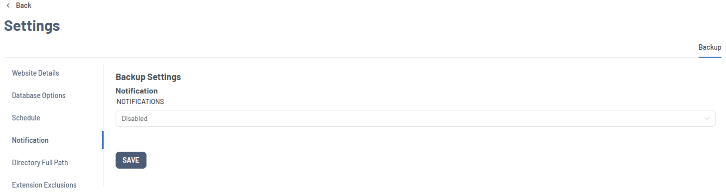 Xcitium Settings tab - Notifications