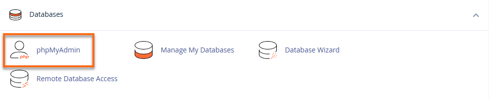 cPanel phpMyAdmin