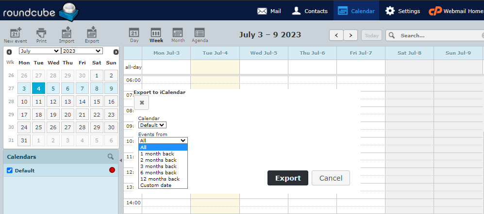 Calendar Events