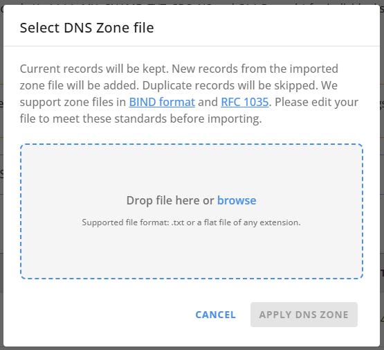 Drop DNS ZOne