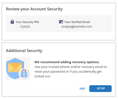 Additional Security - Setup