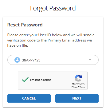 reCaptcha & Send Reset Link