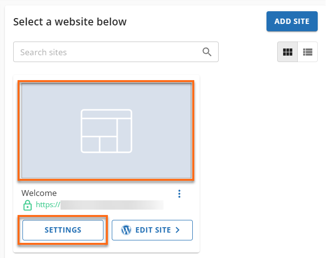 bluehost settings
 button