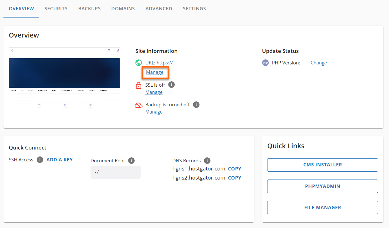 you have successfully added your domain name to this site pop up appears