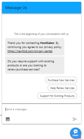 HostGator - Live Chat