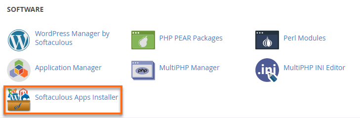 cPanel - Software - Softaculous Apps Installer Icon