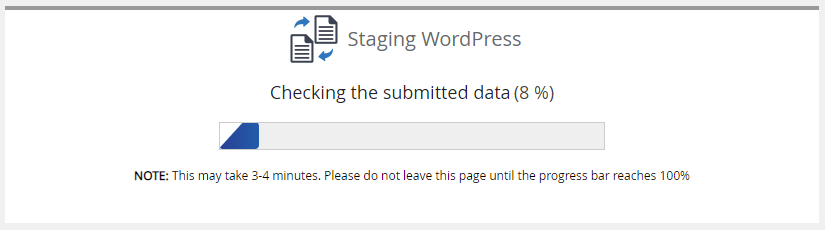 cPanel - Softaculous Apps Installer - Building Staging Progress Bar