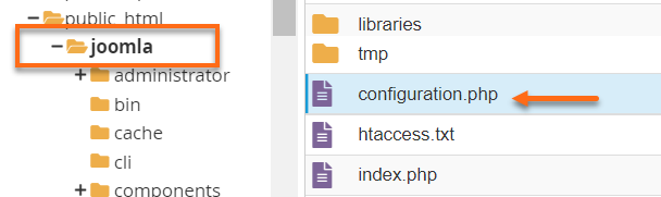 Joomla Configuration.PHP file