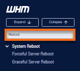 WHM Reboot