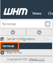 WHM Terminal