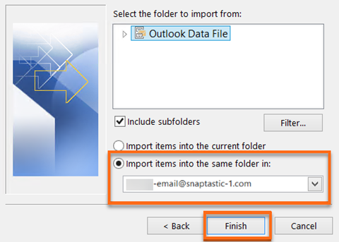 Microsoft Outlook Import Export Wizard Select Folder To Import To