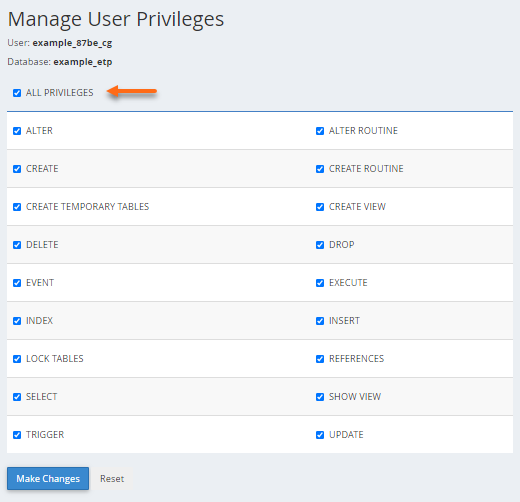 Manage User Privileges