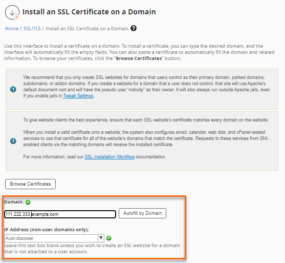 Install an SSL Management page