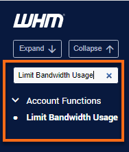 Limit an account bandwidth usage
