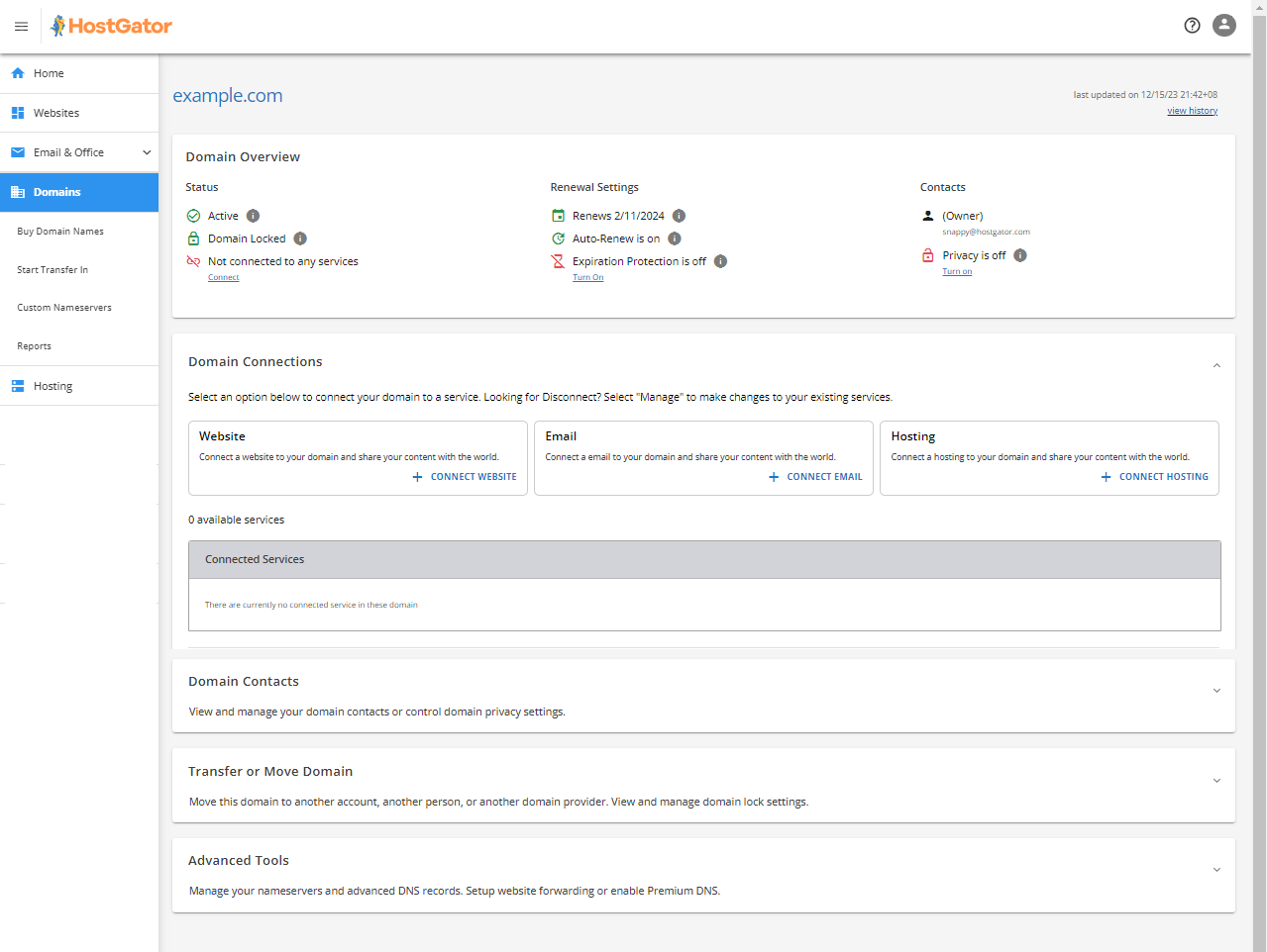 Managing Domains - HostGator