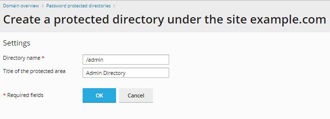 Plesk - Add Directory Name