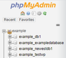 cPanel - phpMyAdmin - Databases