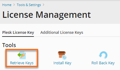 HostGator - Plesk License Management Retrieve keys