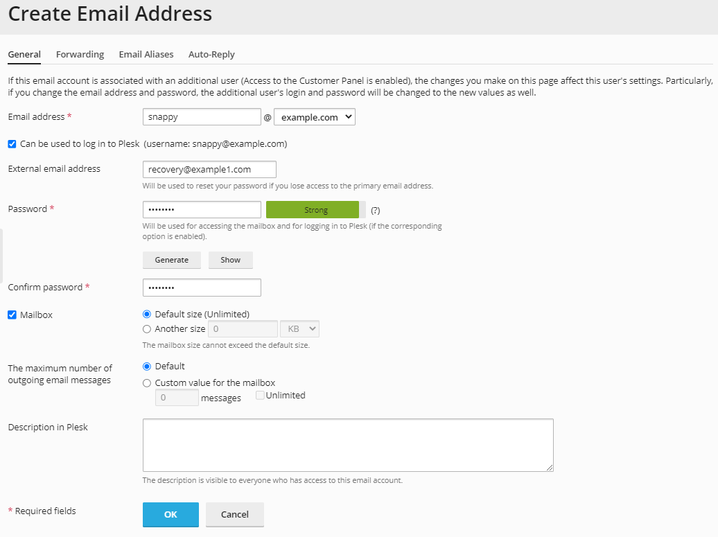 HostGator - Plesk Create Email Address