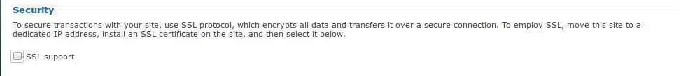 Plesk - Hosting Settings - Unchecked SSL Support