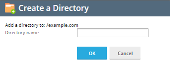 Create a Directory popup