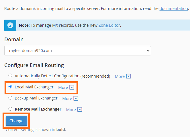 Email Routing Configuration