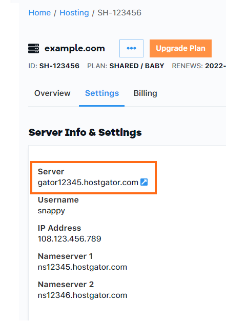 Customer Portal - Settings for Server Name
