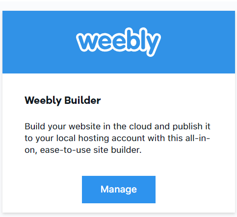 manage weebly