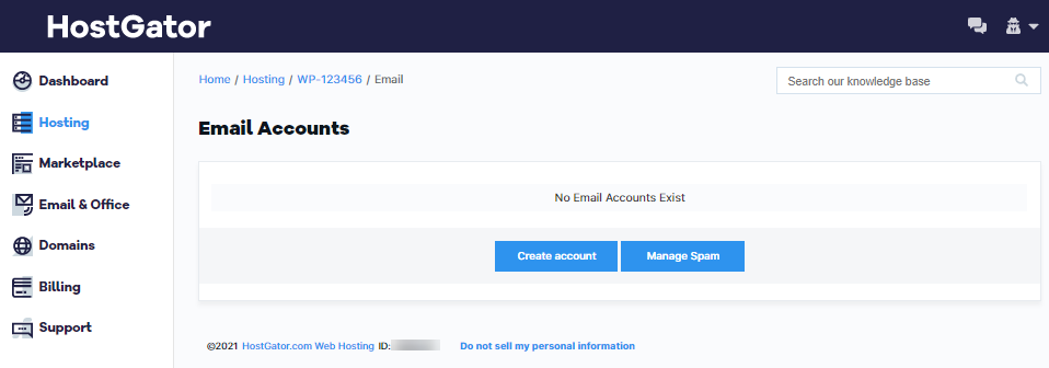 OWP - Create Email Accounts