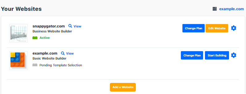 Website Builder - Edit Website