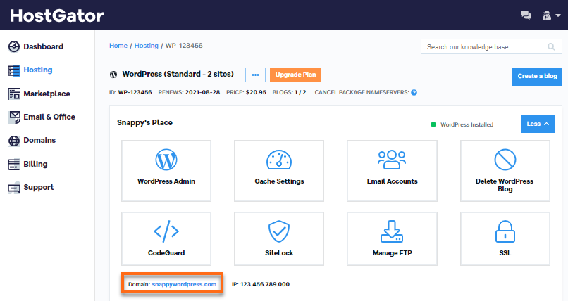 Customer Portal - OWP - Site Name