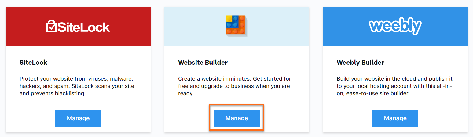 HostGator Manage Website Builder