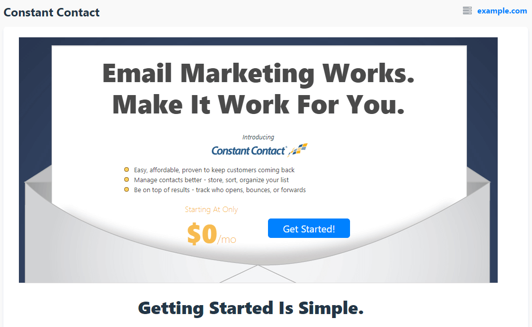 Constant Contact - Get Started