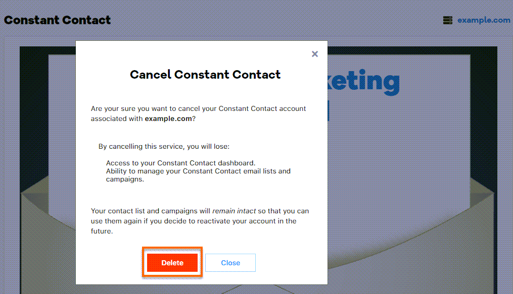 Constant Contact Cancel