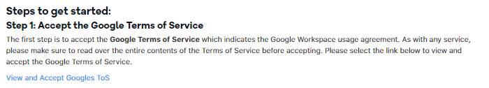 Google Terms of Service