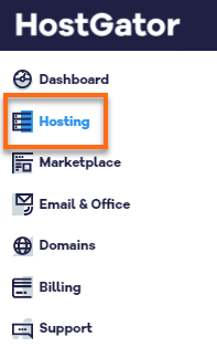 Customer Portal - Hosting tab