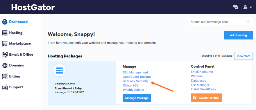 Billing Portal Manage Sitelock Security