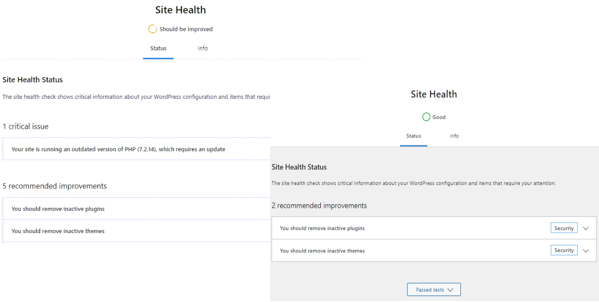 Site Health Tool