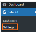 Site Kit Settings