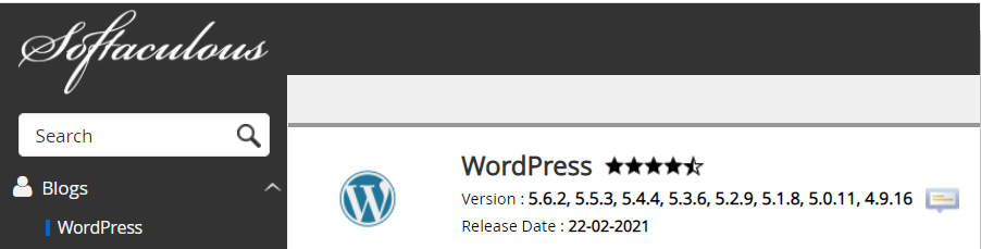 Softaculous WordPress Icon
