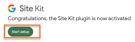 Start Setup button
