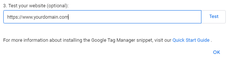 Testing Website with the Google Tag Manager