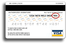 Visa/MasterCard CVV2