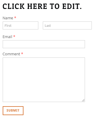 Weebly Default Contact Form