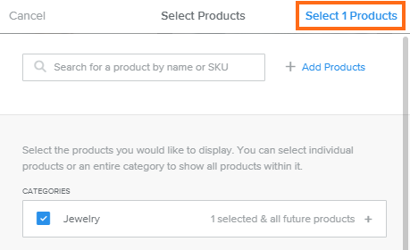 Weebly - Products - Select Product