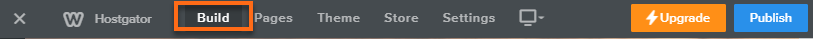 Weebly - Build tab