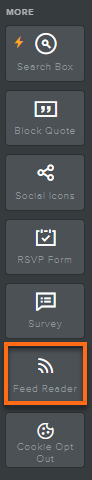 Weebly - Feed Reader tab